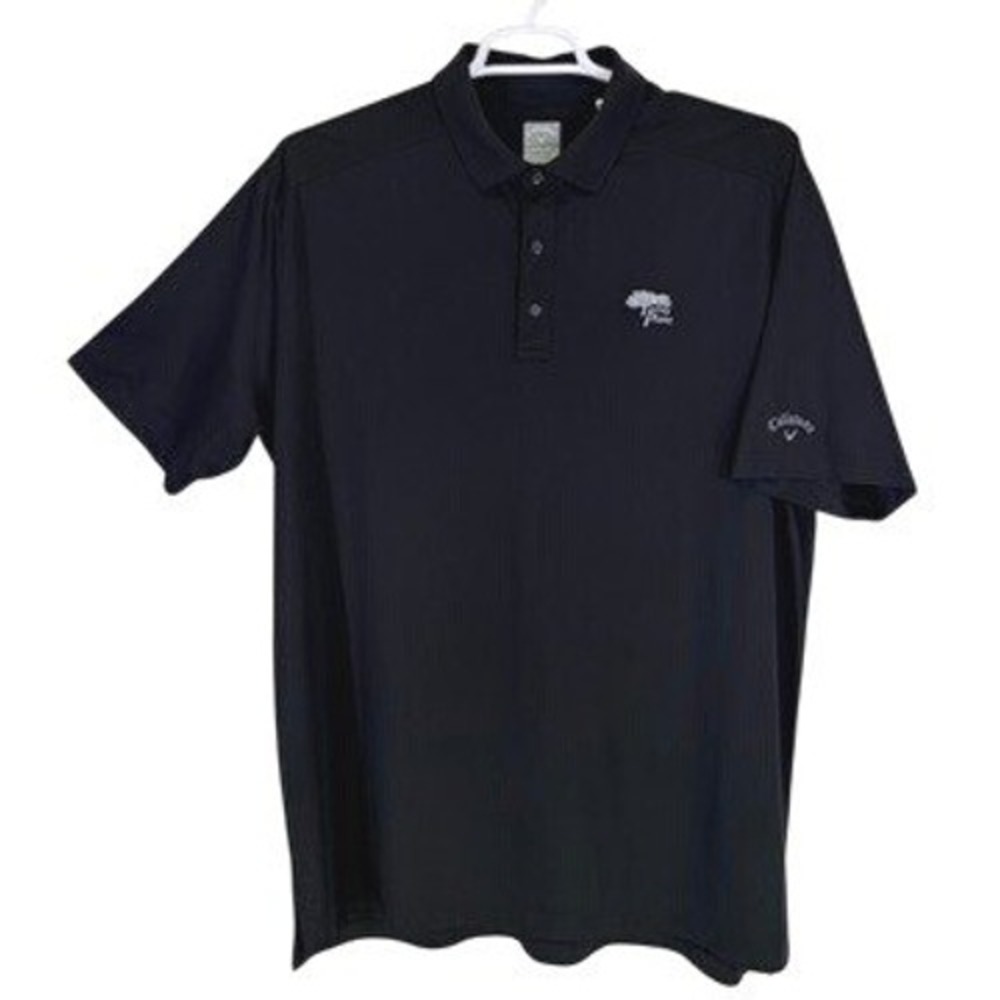 Callaway Torrey Pines Opti-Dri Golf Polo Mens XL Black Short Sleeve Embroidered
